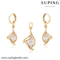 64046 Xuping wholesale imitation jewellery gold plated antique bridal sets